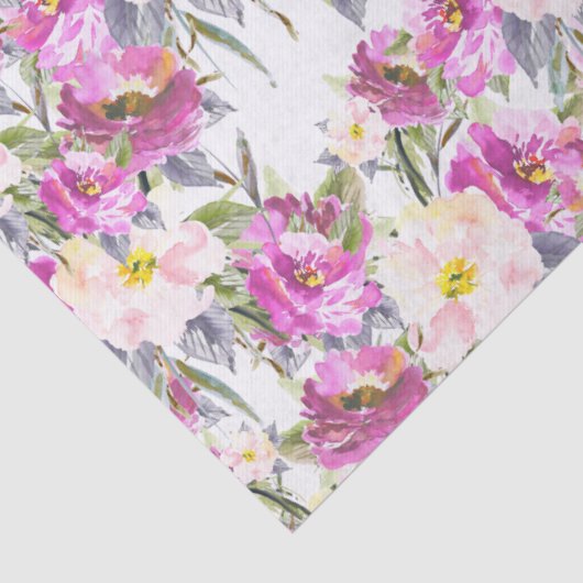 roze bloemen tissuepapier (Detail)