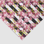 Roze bloemen tissuepapier (Detail)