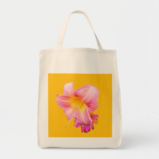 Roze bloemen tote bag (Voorkant)