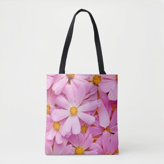 Roze bloemen tote bag (Voorkant)