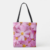 Roze bloemen tote bag (Achterkant)