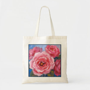 Roze bloemen tote bag