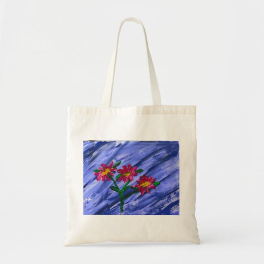 Roze bloemen tote bag (Voorkant)