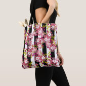 Roze bloemen tote bag (Dichtbij)