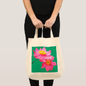 Roze bloemen tote bag (Voorkant (product))