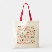 Roze bloemen tote bag (Achterkant)