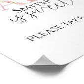 Roze Bloemen Treat Station Sign Poster (Hoek)