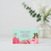  Roze Bloemen Trouwregister Kaarten (Staand voorkant)