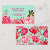  Roze Bloemen Trouwregister Kaarten (Voorkant / Achterkant)