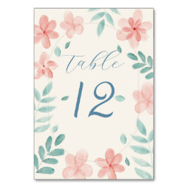 Roze Bloemen Trouwtafel Nummer Kaart Plaats kaart