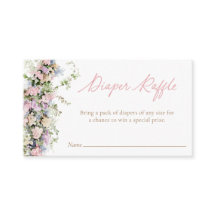Roze Bloemen Tuin Baby shower Luier Raffle