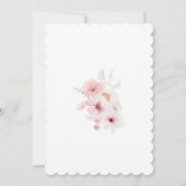 Roze Bloemen Tuin Bruids Douche Uitnodiging (Achterkant)