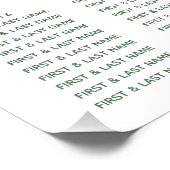 Roze Bloemen Tuin Bruiloft Zitkaarten Perfect Poster (Hoek)