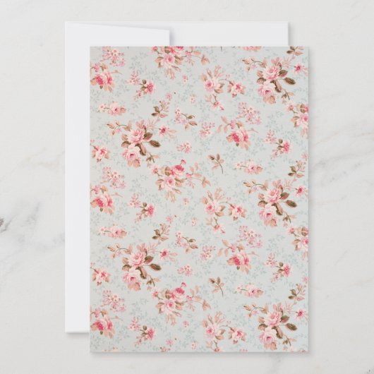  Roze Bloemen Tuin Feest 50ste Verjaardag Kaart (Achterkant)