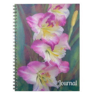 Roze Bloemen Tuin Kunst Tijdschrift Notitieboek