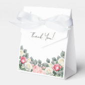 Roze Bloemen  Tuin Rozen Baby shower Bedankdoosjes (Voorkant Zijde)