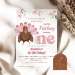 Roze Bloemen Turkije Eerste Verjaardag Meisje Kaart<br><div class="desc">Turkije is het draaien van een verjaardag,  Thanksgiving Floral Turkije 1e verjaardagsfeest,  Oogst Eerste Verjaardag,  Turkije Verjaardagsfeest,  Een Jaar van de Lach Verjaardag,  Jaar van Fun Turkije Verjaardagsfeest,  Turkije Twee Verjaardag.</div>