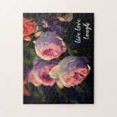 Roze bloemen uit de tuin legpuzzel (Verticaal)