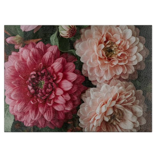 Roze Bloemen uit het Verleden Snijplank (Voorkant)