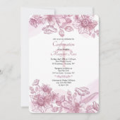 Roze bloemen Uitnodiging (Voorkant)