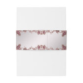 Roze  Bloemen Uitnodiging Buikband Uitnodigingen Wikkel (Achterkant Voorbeeld)