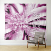 Roze Bloemen Vakantie Kerstmis Achtergrond Wandkleed (In Situ (horizontaal))