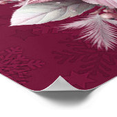 Roze Bloemen Vakantie Poster (Hoek)