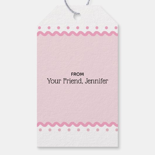 Roze Bloemen  Valentijn's Day Cadeaulabel