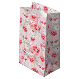 ROZE BLOEMEN & VALENTIJNSE LIEFDESBRIEVEN KLEIN CADEAUZAKJE