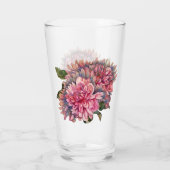 Roze  bloemen van Dahlia Glas (Achterkant)