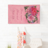 Roze bloemen van Dahlia Spandoek (Insitu)