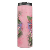 Roze bloemen van Dahlia Thermosbeker (Achterkant)
