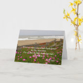 Roze bloemen van de kaart voor de sympathie voor d (Gele Bloem)