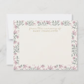 Roze bloemen | van de kinderkamer kaart (Voorkant)