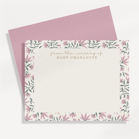 Roze bloemen | van de kinderkamer kaart