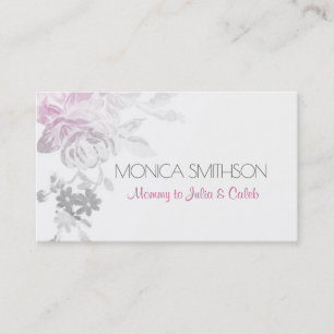 roze bloemen van de persoonlijke visitekaartje van contactkaartje