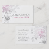 roze bloemen van de persoonlijke visitekaartje van contactkaartje (Voorkant / Achterkant)