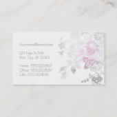 roze bloemen van de persoonlijke visitekaartje van contactkaartje (Achterkant)