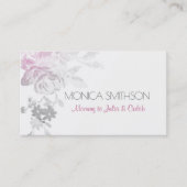 roze bloemen van de persoonlijke visitekaartje van contactkaartje (Voorkant)