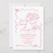 Roze bloemen van het Vrijgezellenfeest Kaart (Voorkant)