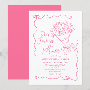 Roze bloemen van het Vrijgezellenfeest Kaart