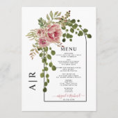 Roze bloemen van mosterd roos, voor de bruiloft va menu (Voorkant)