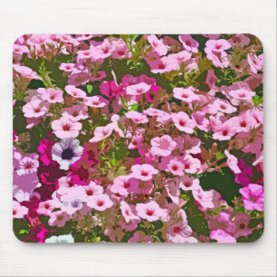 Roze bloemen van petunia muismat