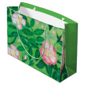 Roze bloemen van vrij roos groot cadeauzakje (Achterkant Gekanteld)