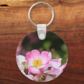  roze bloemen van wild roos voor dames sleutelhanger (Voorkant)