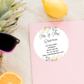 Roze Bloemen Verandering van Adres Sticker | elega