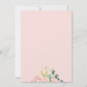 Roze bloemen verjaardag foto kaart (Achterkant)