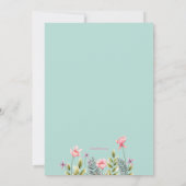 Roze Bloemen Verjaardag Uitnodiging (Achterkant)