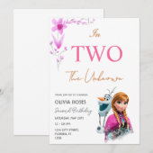 Roze Bloemen Verjaardag voor Kinderen Kaart (Voorkant / Achterkant)