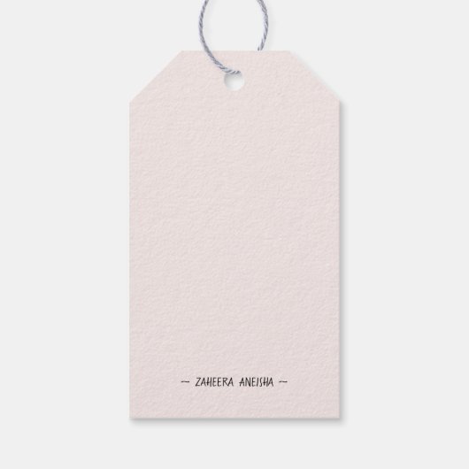 Roze Bloemen Verjaardagscadeau Label Cadeaulabel (Achterkant)